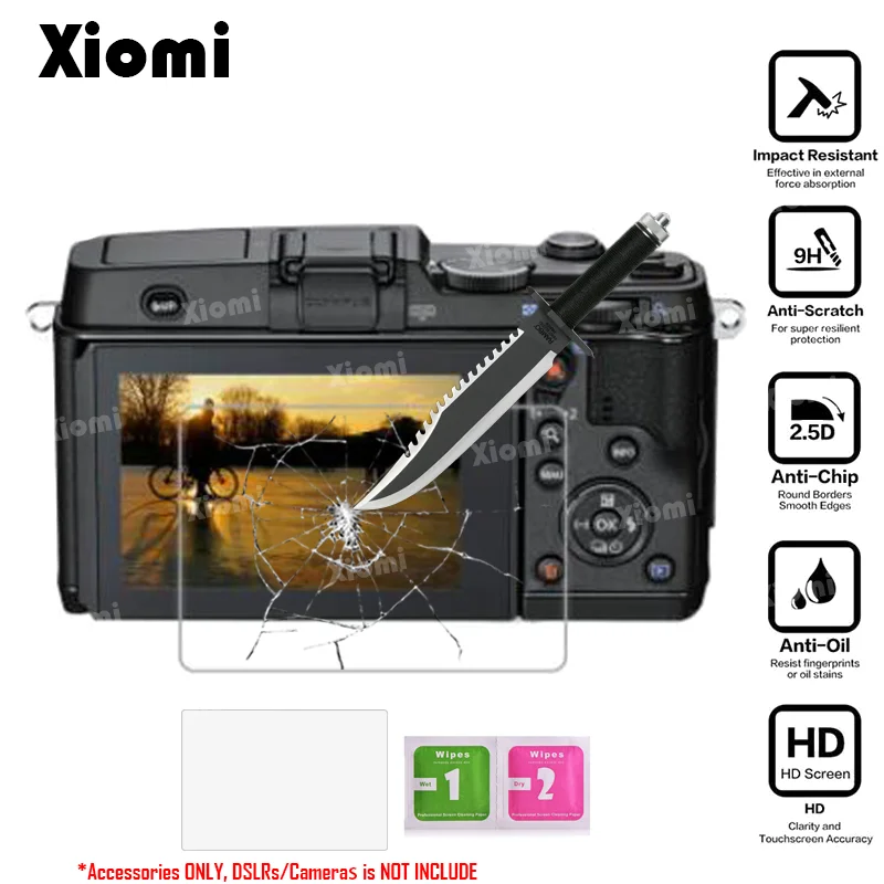 

9H Self-adhesive Tempered Glass LCD Screen Protector Shield Film for Olympus DSLRs PEN EPL9/8/7 EP5 E-P5 E-PL9 E-PL8 E-PL7-!