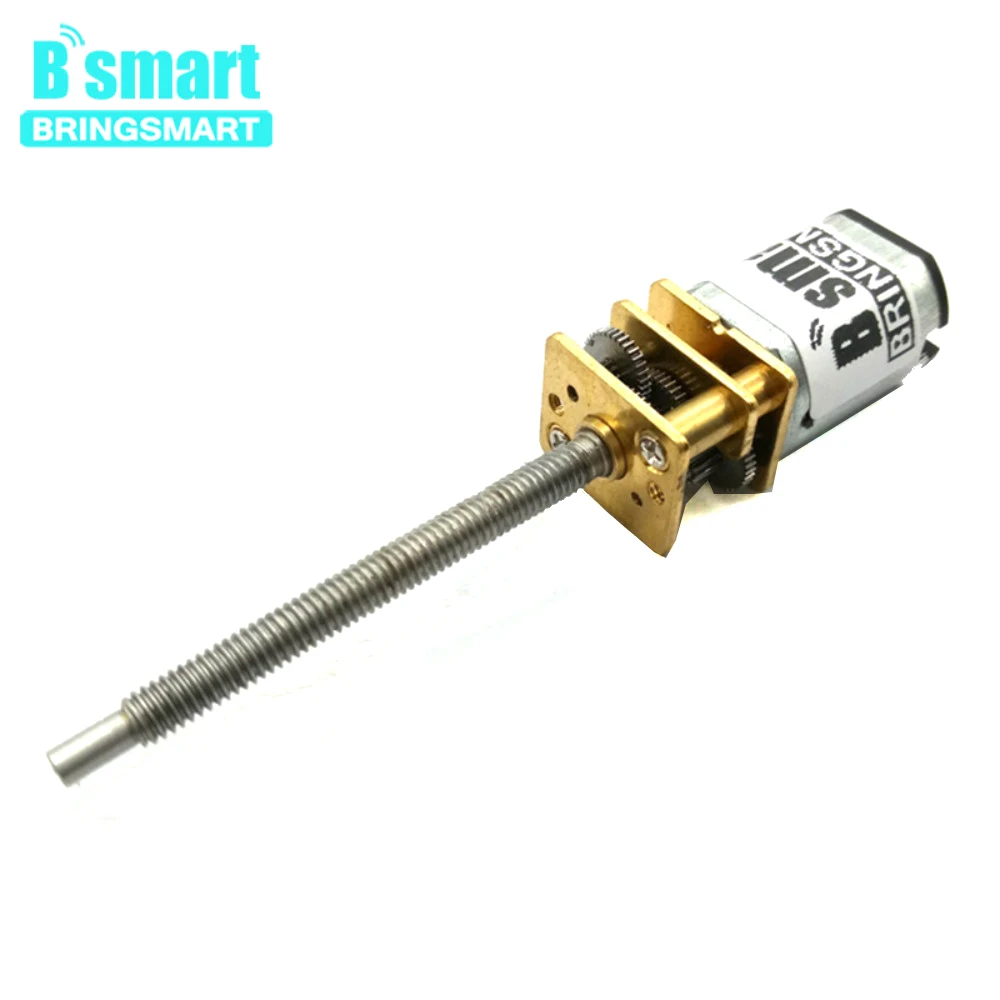 Bringsmart резьбовой вал M3* 34 мм N20 3V 6V мотор-редуктор с низкой скоростью 15 rpm-1000 rpm DC мини электродвигатель 12V мотор-редуктор