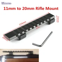 Scope Mount Dovetail 11mm to 20mm Weaver Picatinny Rail Adapter Extend Mount 10 Slots 124mm Pistol Airgun Hunting Picatinny Rail