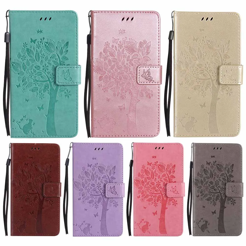 

Cat Tree PU Leather Wallet Flip Magnetic Case For Samsung Galaxy C5 C5000 SM-C5000 C7 C7000 SM-C7000 Cover Fundas B128