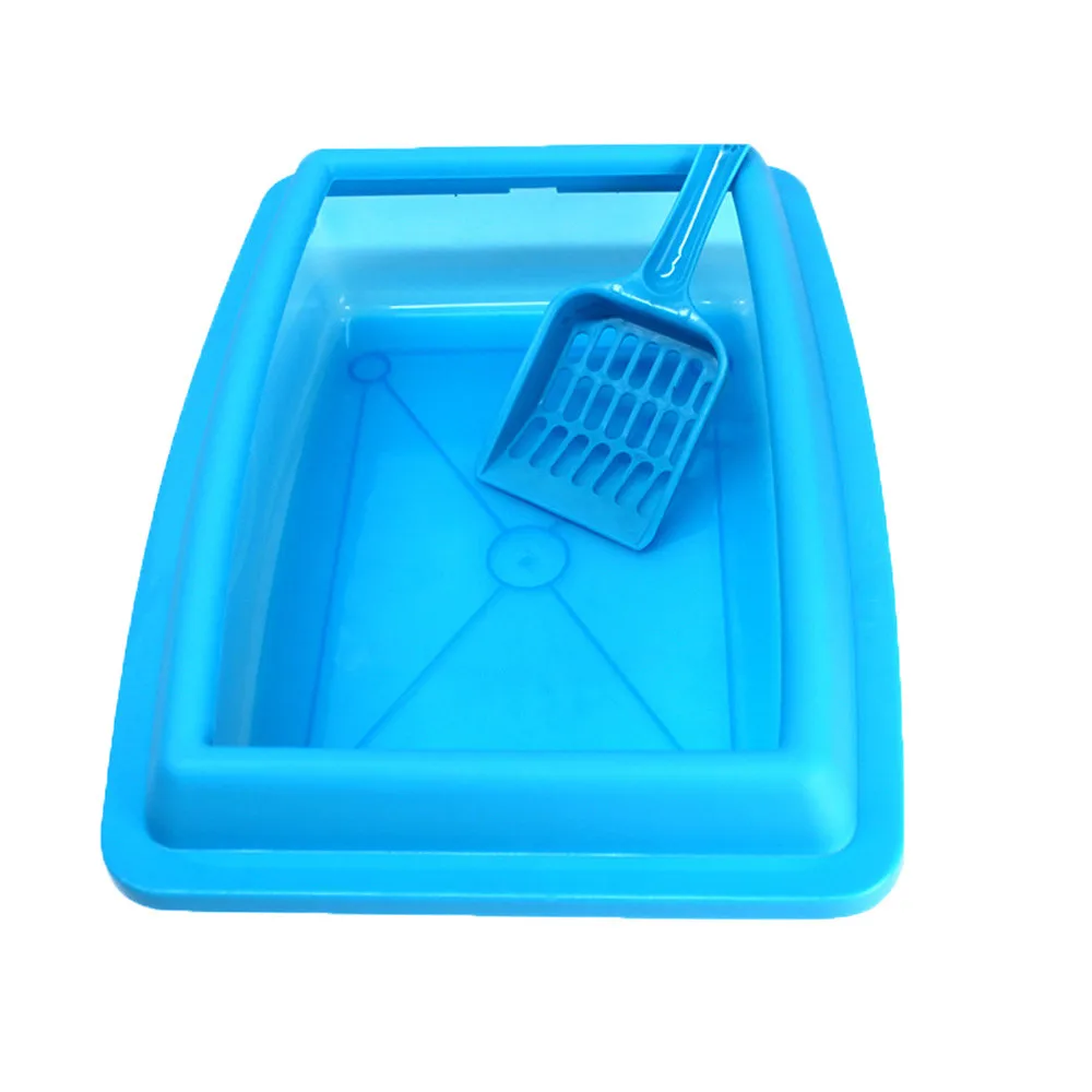 Синий/Розовый ящик для туалета кошачьи простыни полузакрытые анти-всплеск кошачий Туалет питомец кошачий ящик для мусора пластик 30