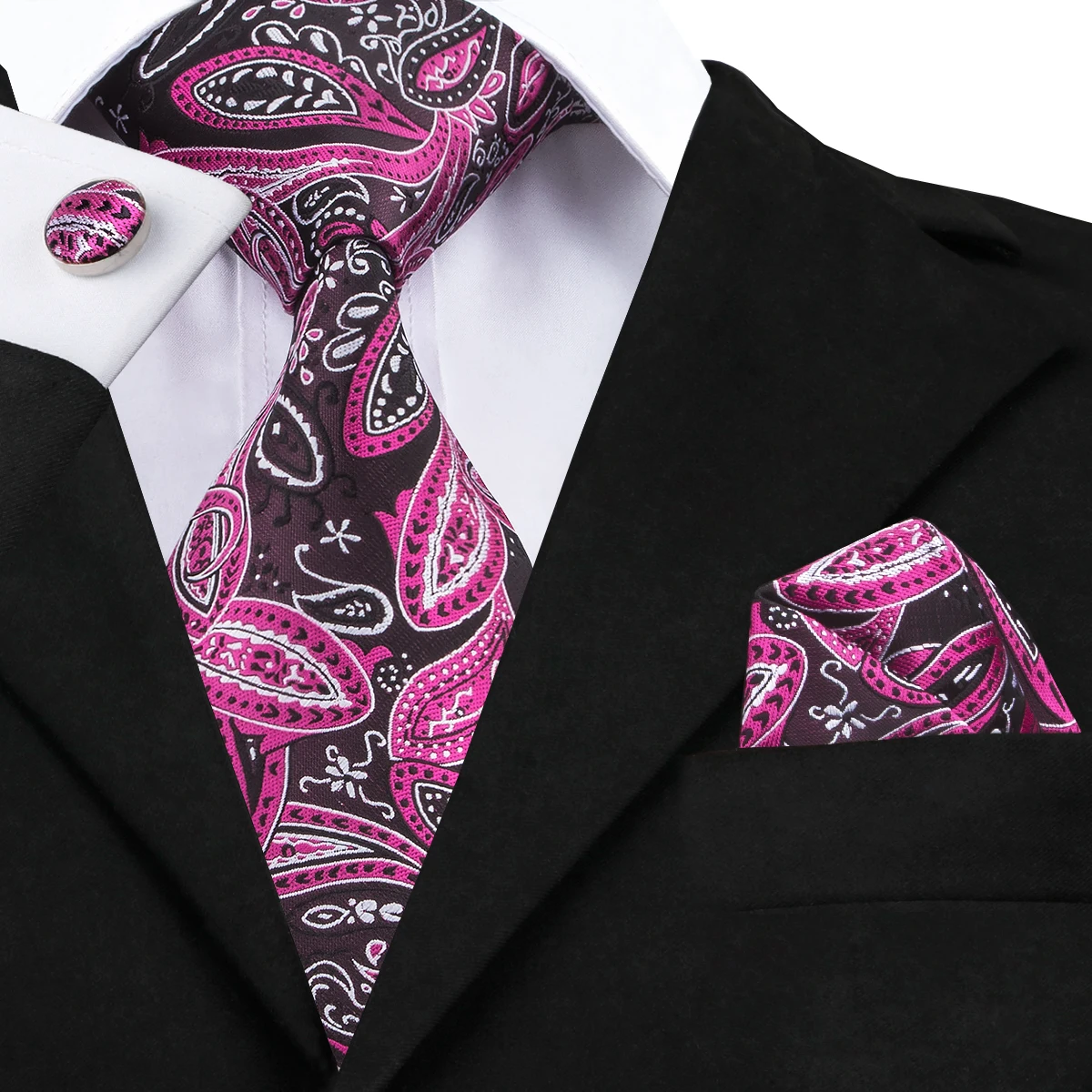 mens silk tie set