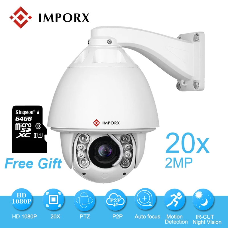 

IMPORX 20X HD 1080P Cloud Wireless IP Camera Smart Auto Tracking Human Home Security CCTV Network Wifi Camera Motion Detection