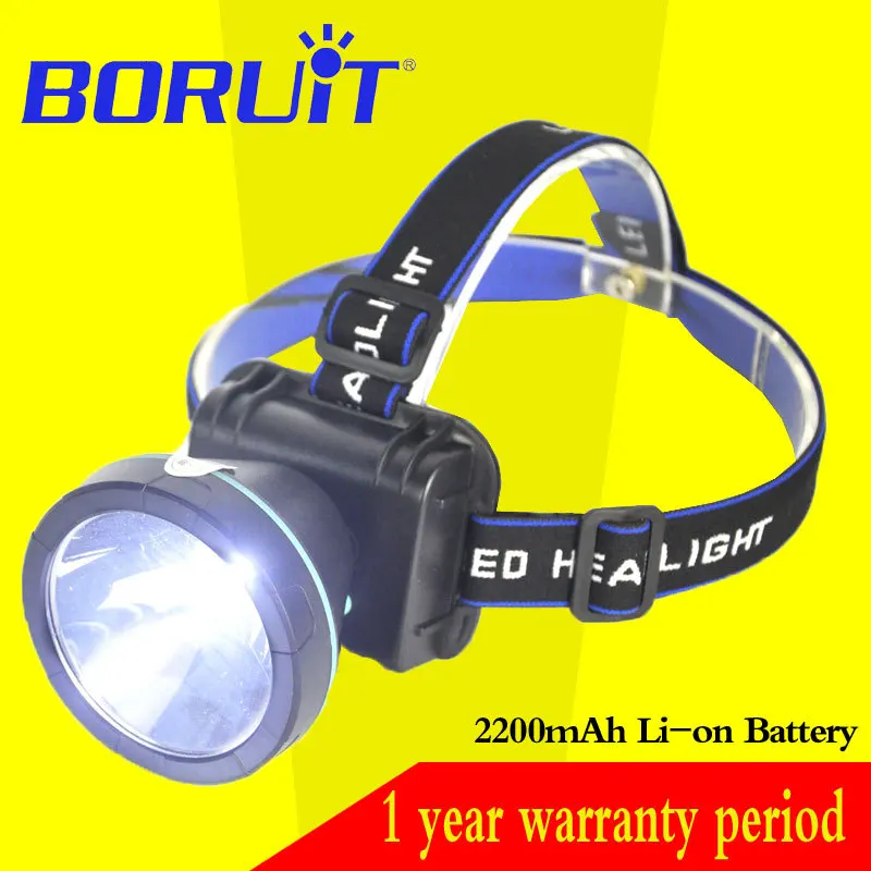 

BORUIT High brightness LED Headlights 2 Modes Headlamp 3000 Lumen Rechargeable LED Flashlight for Mining Camping Hiking Fishing