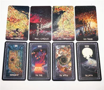 

78+1Pcs English DIY silver plating Blue eye Visions Tarot board game tarot cards deck Divination