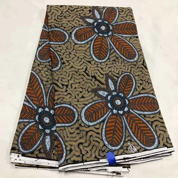 

Newest guaranteed real wax ankara fabric 6yard for African clothing sewning LSW-19