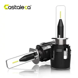 Castaleca H4 H7 H1 H3 H11 9005 9006 автомобилей Headllight H7 светодио дный лампы авто фары лампы 7200LM высокую ближнего света автомобиль огни Новый 2018 12 В