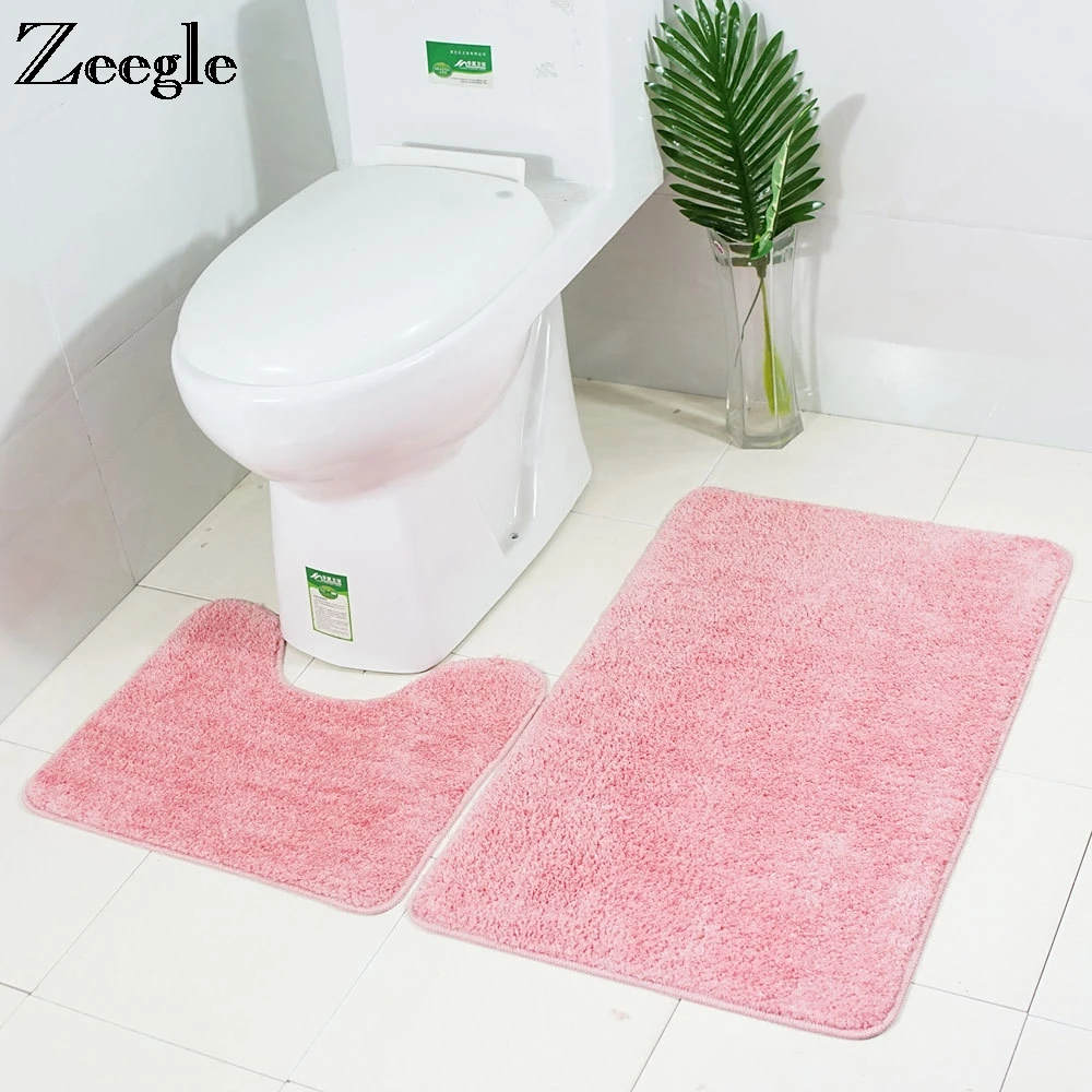 Zeegle 2 шт. Ванная комната коврики Нескользящие на коврике арабских цифр Туалет