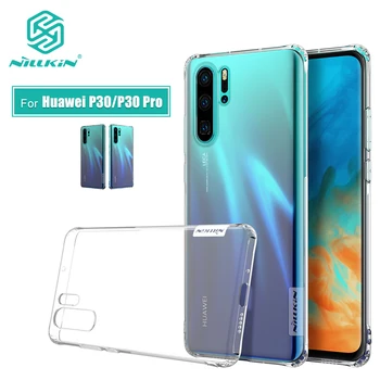

For Huawei P30 Case Cover 6.1'' Nillkin Nature Transparent Clear Soft silicon TPU Protector cover for Huawei P30 Pro Case 6.2''