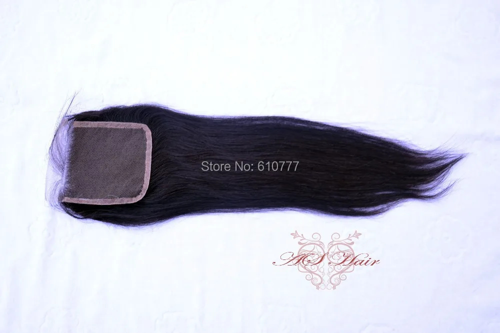 

Virgin Hair Closure 4"x4" Size Straight 10"-20" human hair extension free shipping