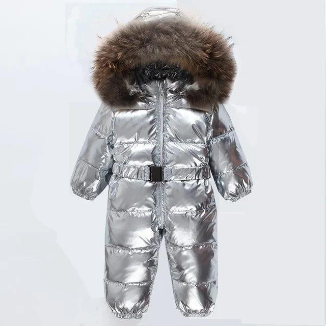 white newborn snowsuit