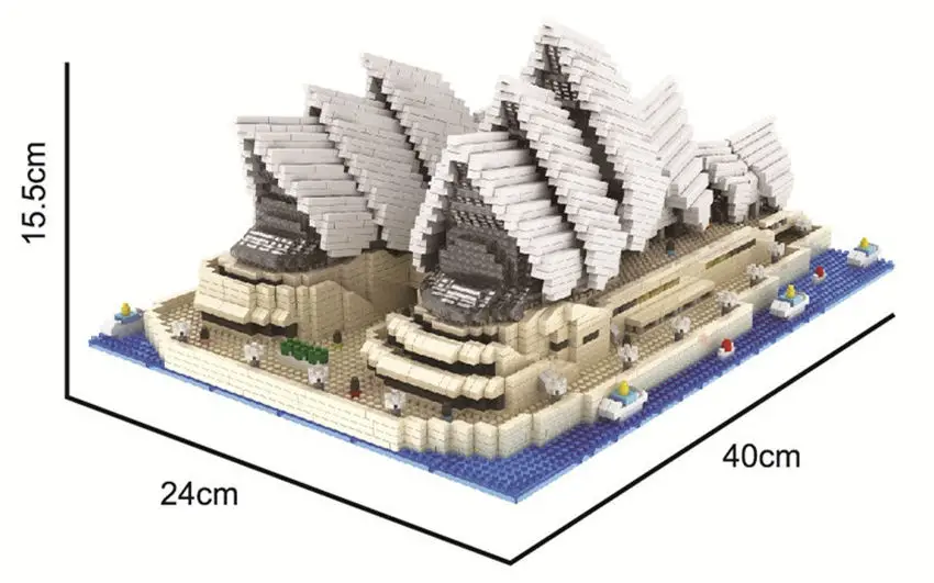 DIY architecture mirco City набор Большой театр строительные блоки детские игрушки развивающие 3D модели Кирпичи Детские подарки