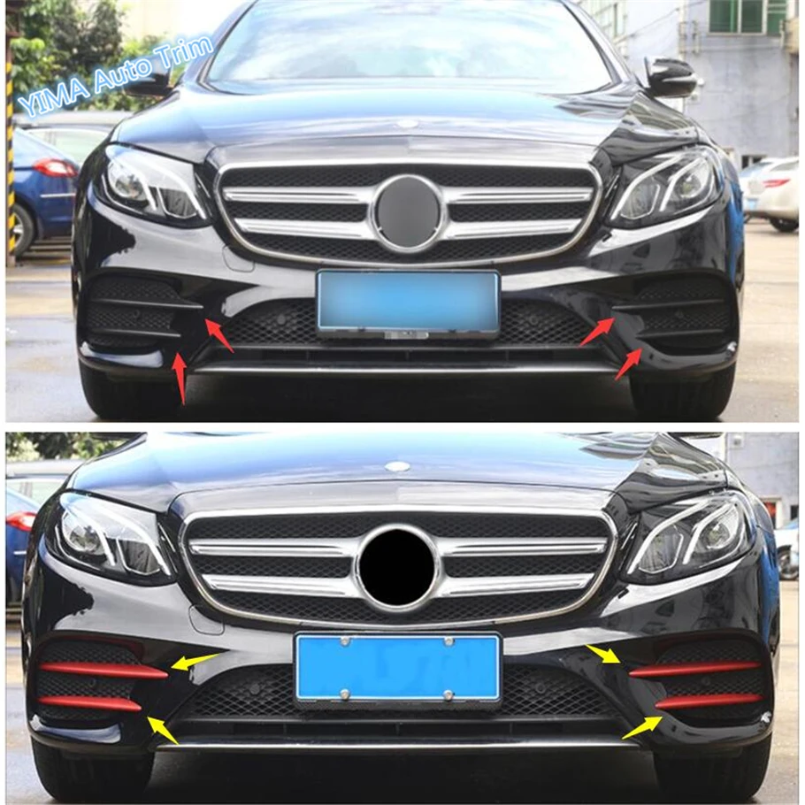 Red Car ABS Front Fog Light Lamp Cover Trim Sticker for Benz E W213 Class
