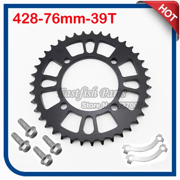 Motorcycle Universal 428 Chain Rear Sprocket 39t Tooth Id 76mm For Sdg