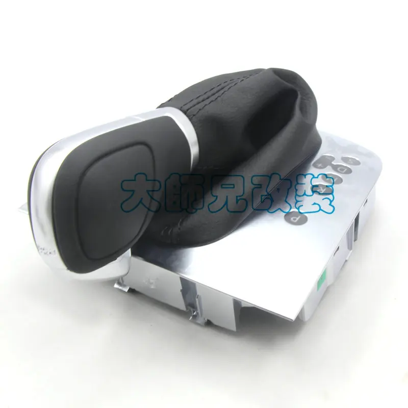 Cuero negro costura en DSG perilla del cambio de engranaje palanca párr Golf 6 mk6 GTI Jetta mk6 Gli Cuero negro costura en DSG perilla del cambio de engranaje palanca párr Golf 6 mk6 GTI Jetta mk6 Gli