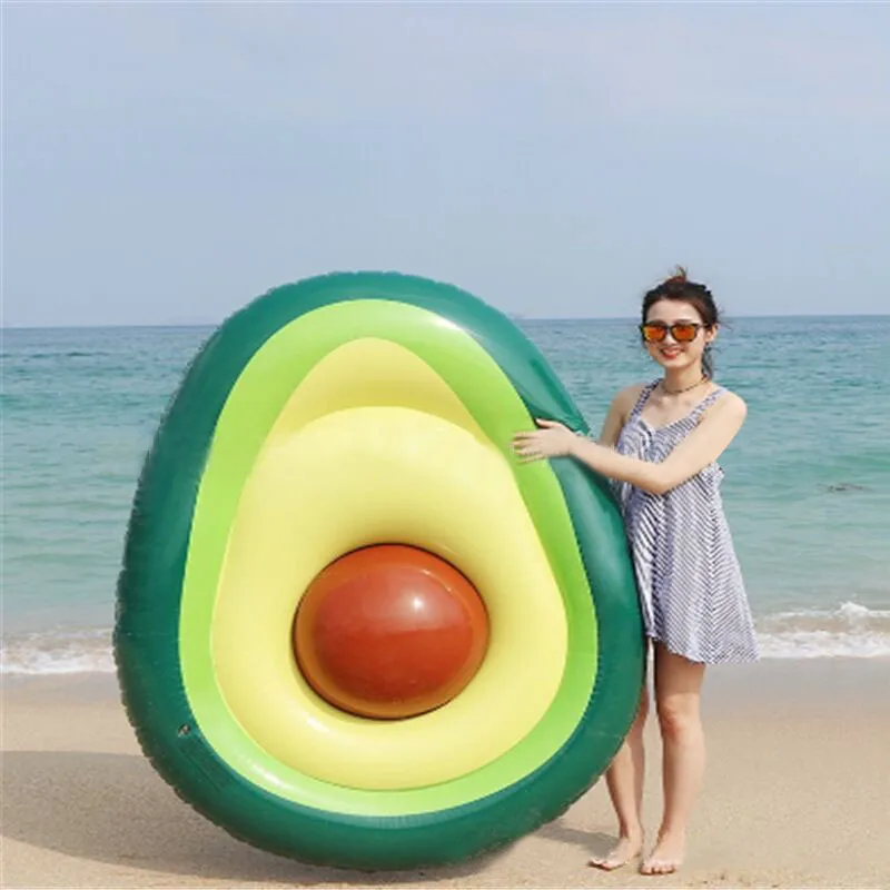 

160CM Giant Inflatable Avocado Swimming Ring Pool Floats For Adults Water Sports Air Mattress Toys Swim Circle Boia Piscina