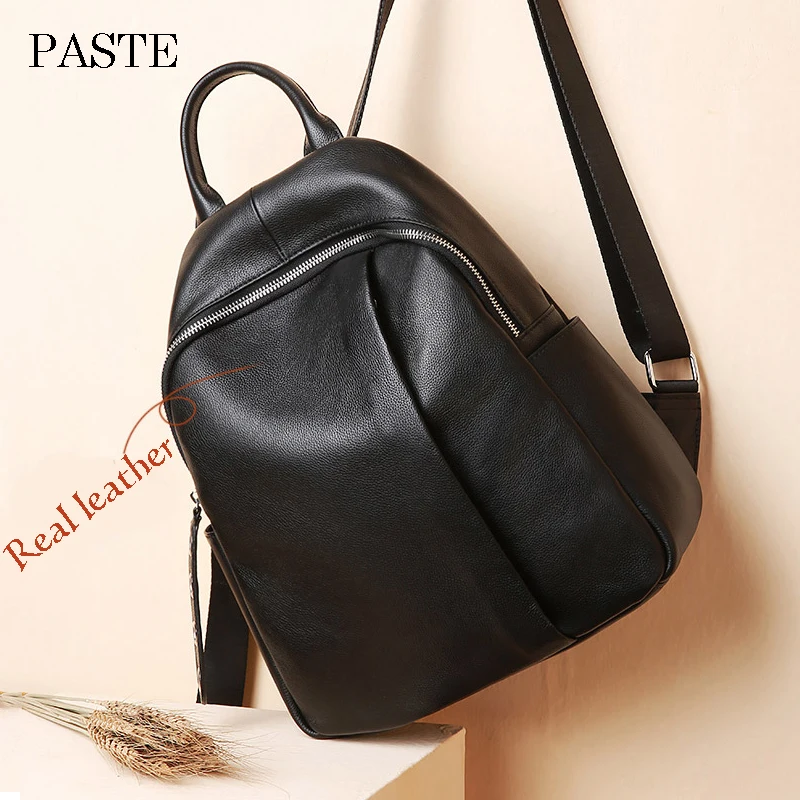 

Korean Backpack for Women Designer Backpack High Quality Cowhide Leather Female Luxury Laptop Travel Bag Girl Bookbag