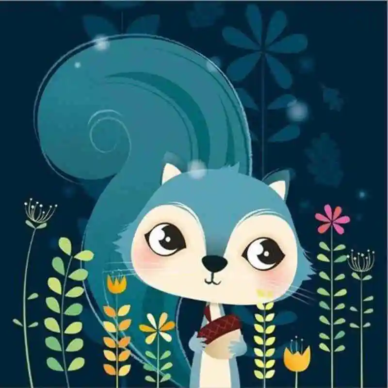 8-cartoon blue squirrel animal (3)