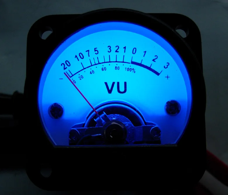 Миксер VU измеритель уровня указка дБ настольная двухцветная подсветка теплый
