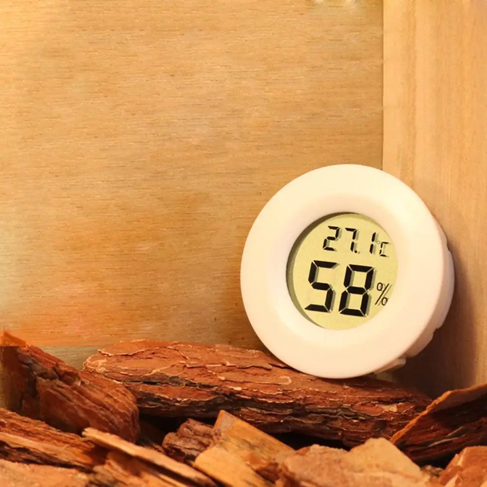 

Reptile thermometer and hygrometer Electronic mini thermometer and hygrometer embedded lizard terrarium tortoise box thermometer