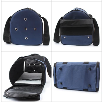 

Portable Pet Bag Backpack Oxford Cloth Dog Cat Rabbit Carrier Handbag Travel Teddy Outgoing Breathable Packets Footprint Pattern