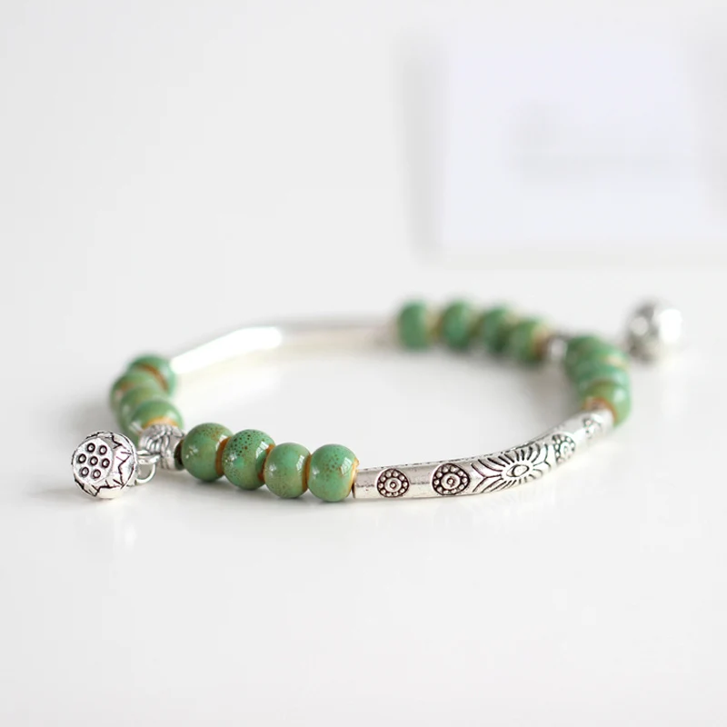 

StreBelle Women's Ceramic hand made DIY Bracelets Cute Retro bracelet for woman girl gift Fashion Jewelery wholesale