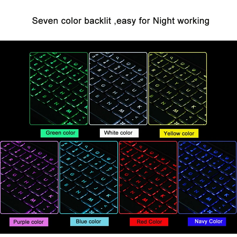 6  7 color  backlit for keyboard