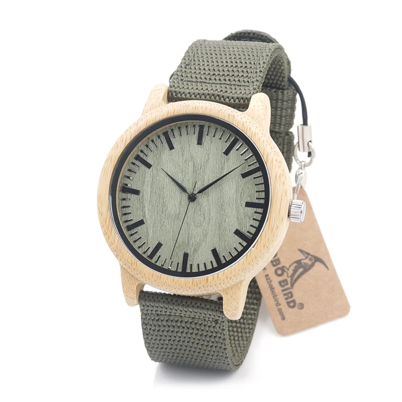BOBO BIRD Bamboo Watches Luxury Mens Top Brand Wood Watch Handmade Japan Movement Quartz Wrist Watch relogio masculino C-D11