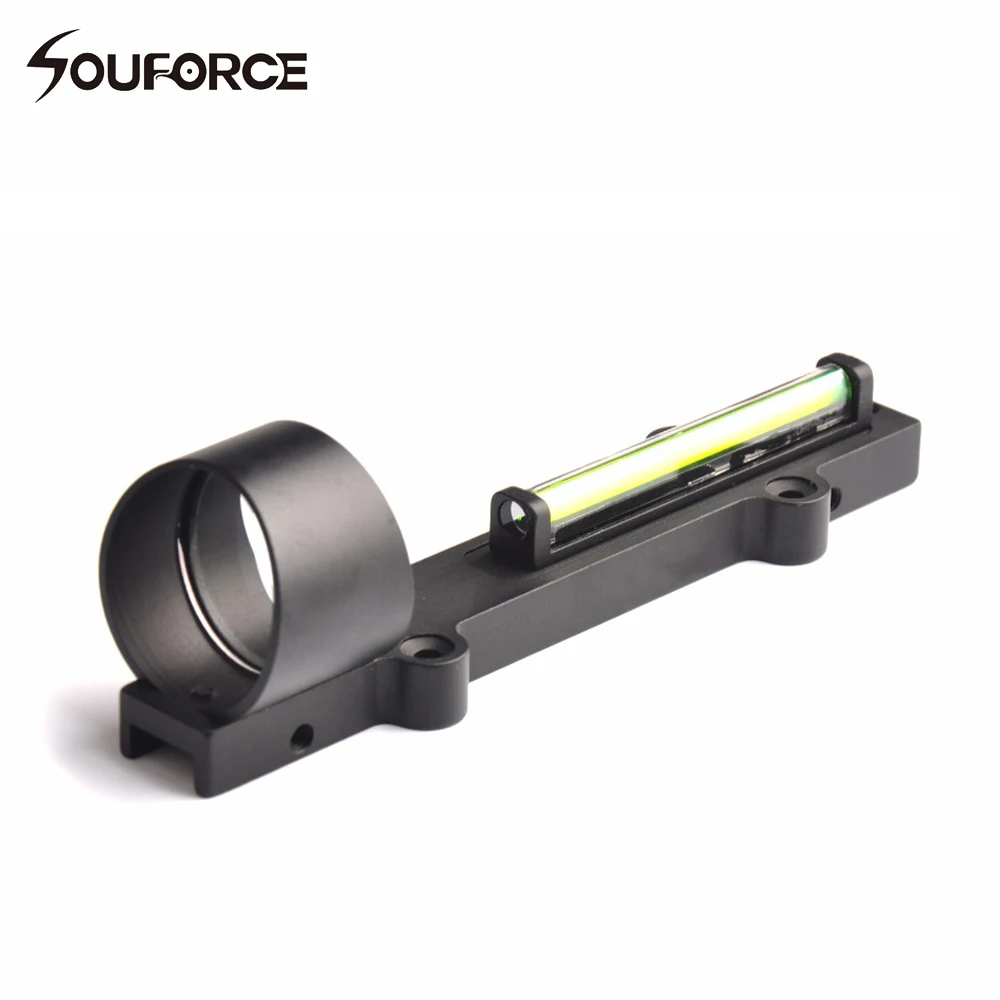 

High Quality 1X Green Dot Reflex Sight Waterproof Fiber Optic Hunting Scope for Shot gun Rib 5.5-10mm Width Rail Free Shipping