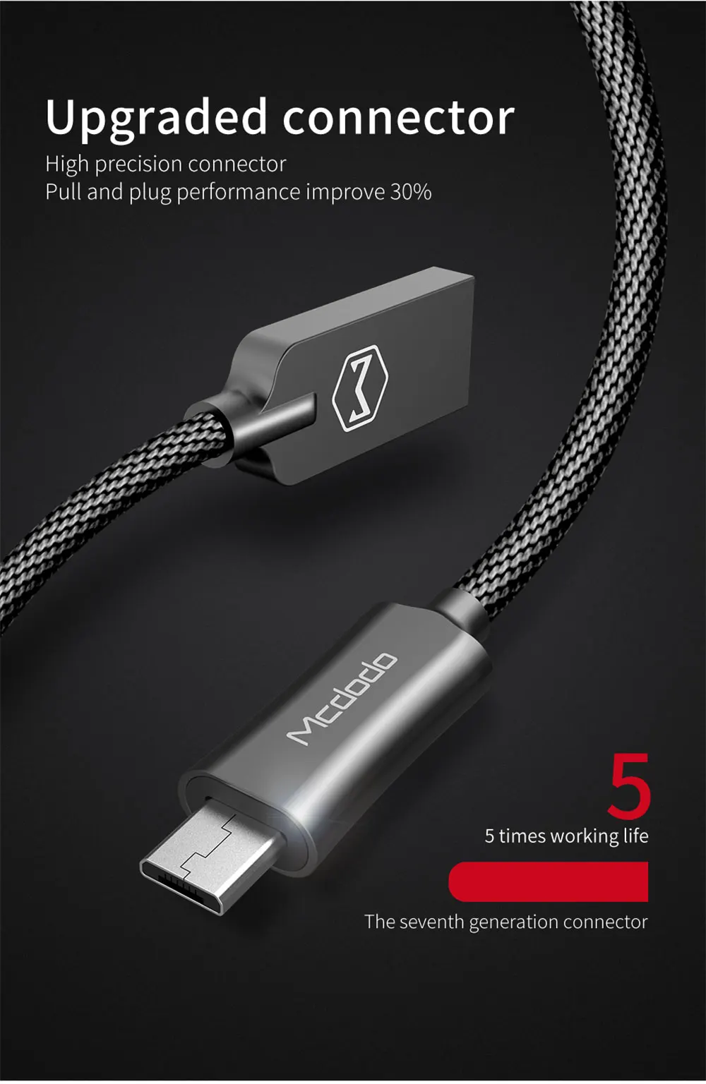 MCDODO mi cro USB кабель 2A Быстрая зарядка QC 3,0 кабель зарядного устройства микро-usb для samsung Xiaomi mi A2 LG Android телефонный кабель