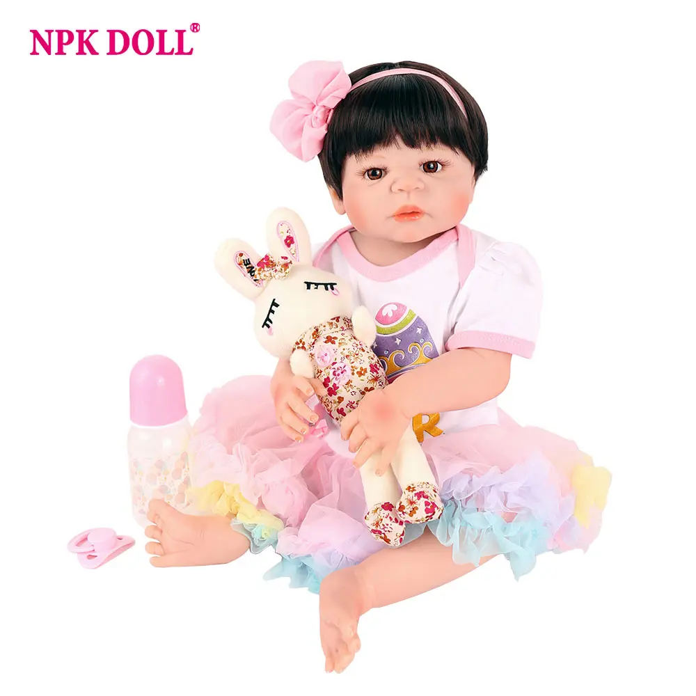 Reborn Baby Doll 55 см силиконовая Реалистичная кукла для новорожденных модные куклы