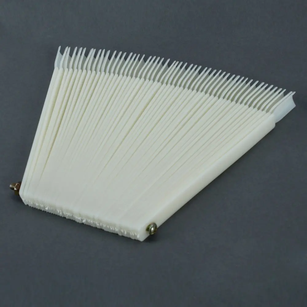 ViewS 50 Pcs White Fan shaped False Fake Nail Art Tips Sticks Polish