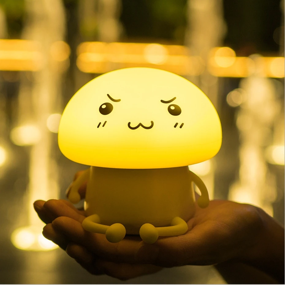 YINGTOUMAN QQ Baby NEW LED Take Control Bedside USB Lamp Charging Colorful PP Emotional Night Light | Освещение
