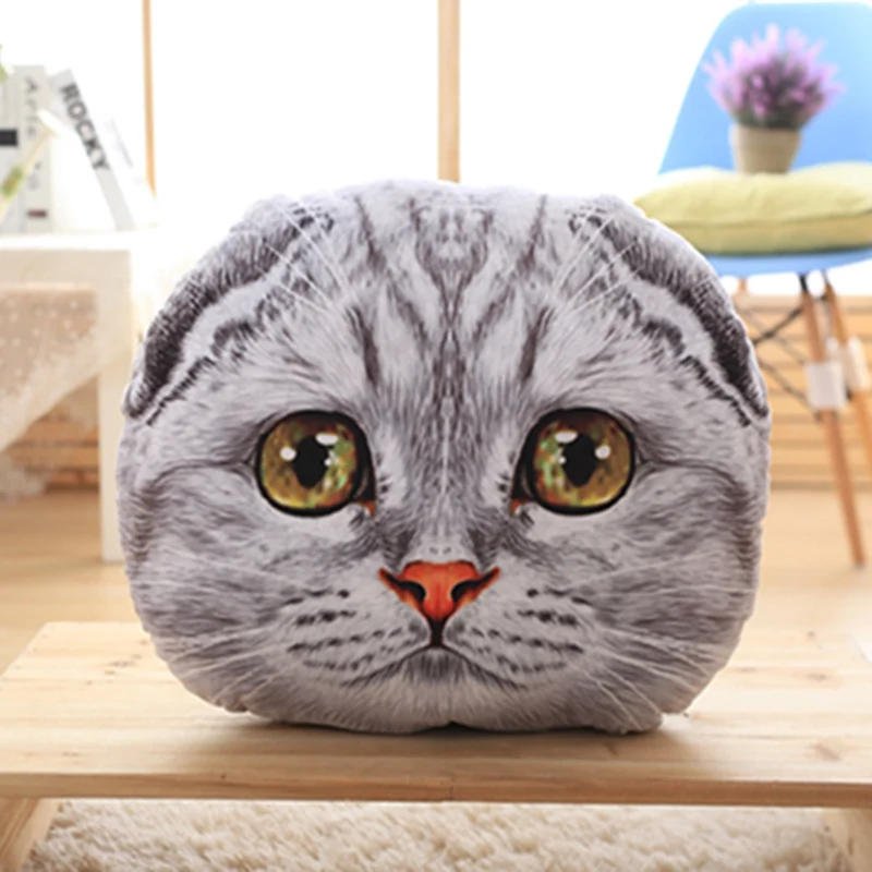 Шотландский Сложите Cat плюшевая подушка Полностью мягкие Животные кошка декор