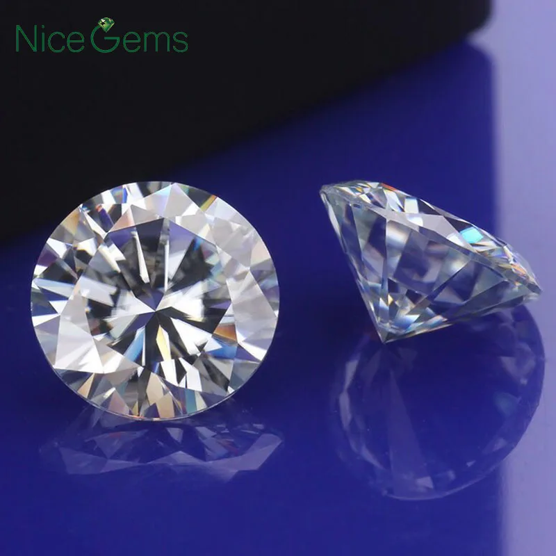 NiceGems Муассанит 8 5 CTW круглые блестящие Сердца и стрелы резка цвета менее мм F цвет