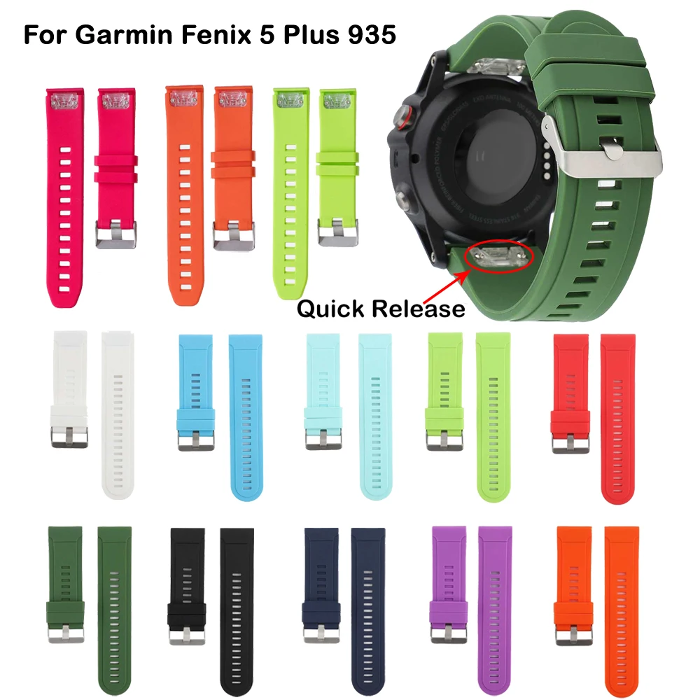 Мягкий силиконовый сменный Браслет ремешок для наручных часов Garmin Fenix 5 5Plus Смарт