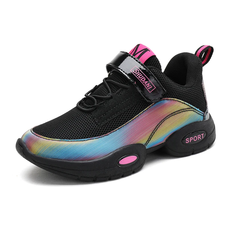 Новинка, стильные цветные Дизайнерские кроссовки для девочек, детские кроссовки для бега, детская спортивная обувь, дышащие кроссовки для студентов