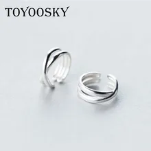 Маленькие настоящие 925 пробы серебряные полые серьги-клипсы пиджаки с манжетами для женщин девушек модные ювелирные изделия