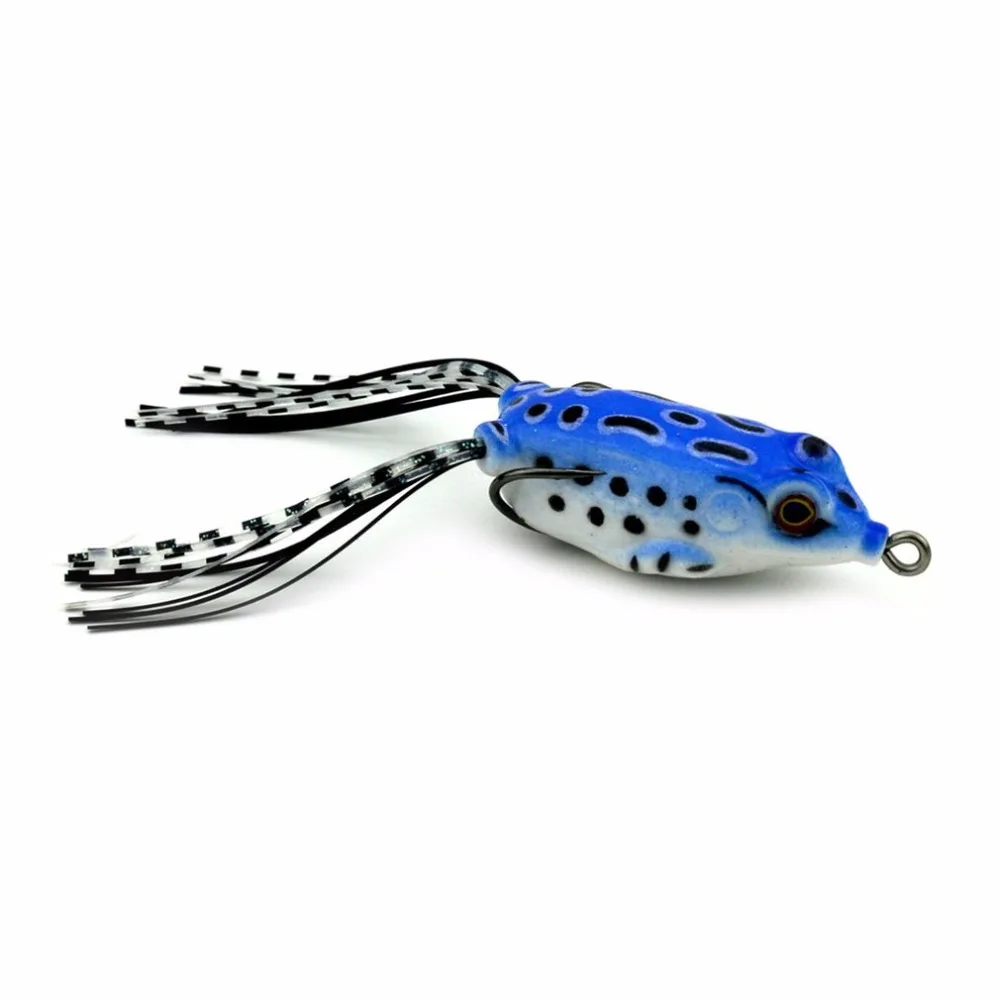 HENGJIA 5 قطعة المزدوج السنانير الضفدع الطعوم 5.5 سنتيمتر لينة البسيطة الصيد السحر المحمولة Crankbaits المعادن السنانير توبواتر الطعوم الصيد معالجة