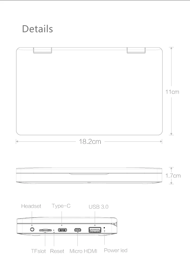 Один нетбук Onemix 2S Карманный ПК intel core M3-8100Y 8 Гб Ram 256 Гб PCIe SSD 7 дюймов 1920*1200 ips Windows 10 Dual-WiFi USB BT