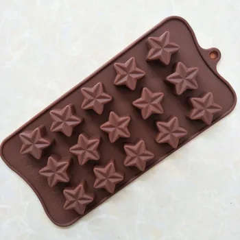 

Silicone Molds New 15 Lattices Star Shape DIY Chocolate Mold Ice Cube Silicone Jelly Mold D552