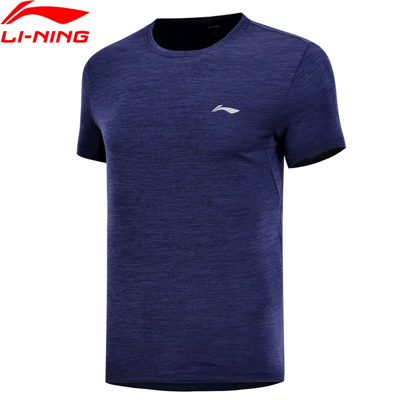 Li-Ning, мужские футболки для бега, для бега, для сухой, Смарт, полиэстер, обычная посадка, футболка, подкладка, спортивные футболки, топы, ATSN155 MTS2798