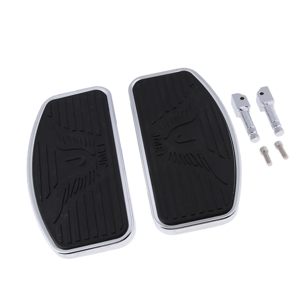 1 Pair Motorcycle Billet MX Wide Foot Pegs Pedals Rest Footpegs For Honda VTX 1300/1800 Suzuki Boulevard /Intruder 9.4x4.9x0.6″
