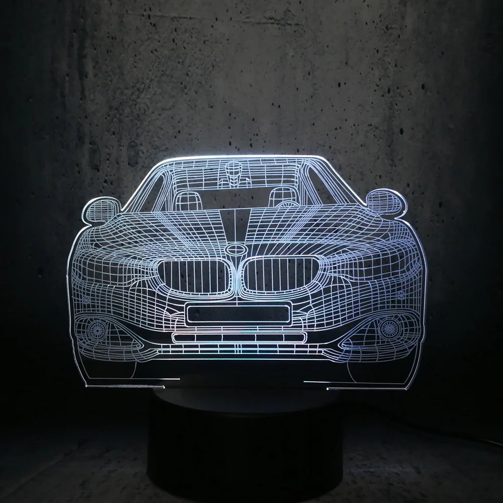 3D светодиодный светильник Модель автомобиля ночной Светильник Прохладный
