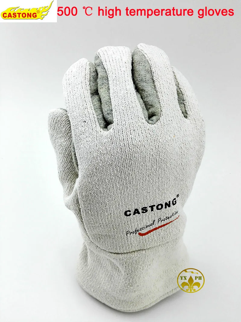 CASTONG new high temperature resistant gloves GEII 500 degrees of heat-resistant safety work industrial oven fireproof gloves