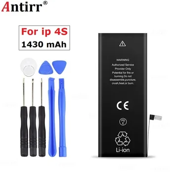 

1430mAh Internal Replacement Battery 3.7V Li-ion Battery for iPhone 4S A1387 Mobile Phone Battery with free repair tools