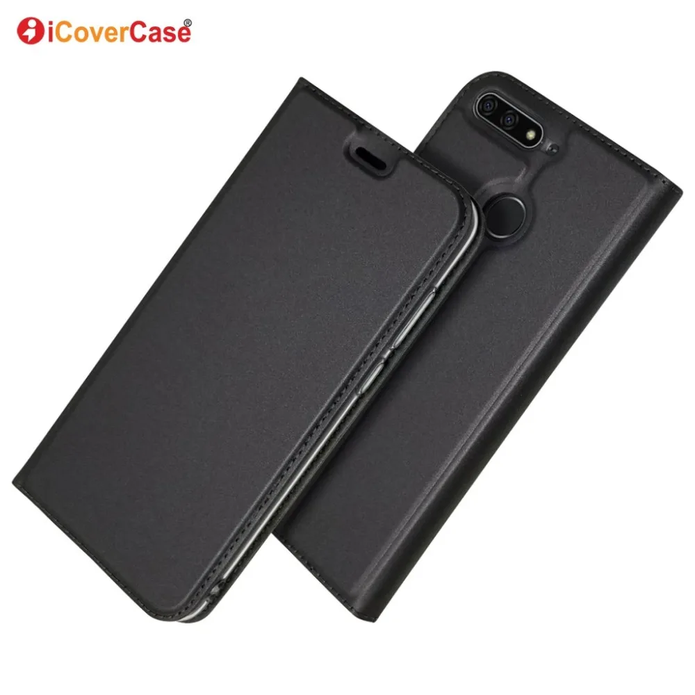  Y6 Prime 2018 Case for Ultra-thin Magnetic PU Leather Wallet Flip Stand Case Cover For Huawe Y6 Pri