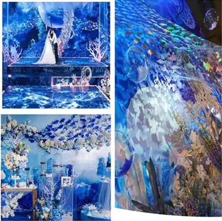 Wedding Marine Decoration Laser Fish Fillet Sequins Bead Curtain