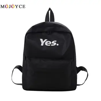

Teenager Girls Boys Canvas Backpack Letter Print Travel Women Backpack sac a dos femme