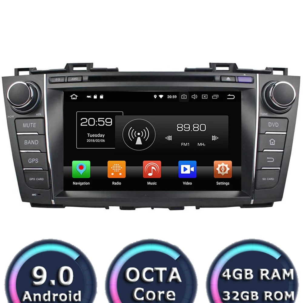 Roadlover Android 9 0 автомобильный DVD плеер радио для Mazda 5 Premacy 2009 2010 2011 2012 Стерео GPS